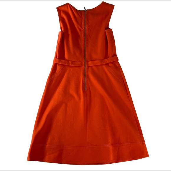 New Julia Jordan Orange Structured Halter Pencil Dress Sz 4 Zip In The Back. - Picture 12 of 15
